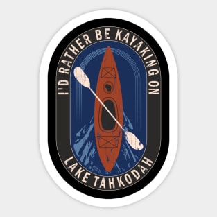 Id Rather Be Kayaking On Lake Tahkodah in Wisconsin Sticker